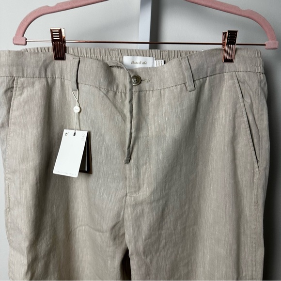 PORTER & ASH LINEN blend slim fit PANTS BRAND NEW WITH TAGS SIZE 36 - Picture 5 of 7